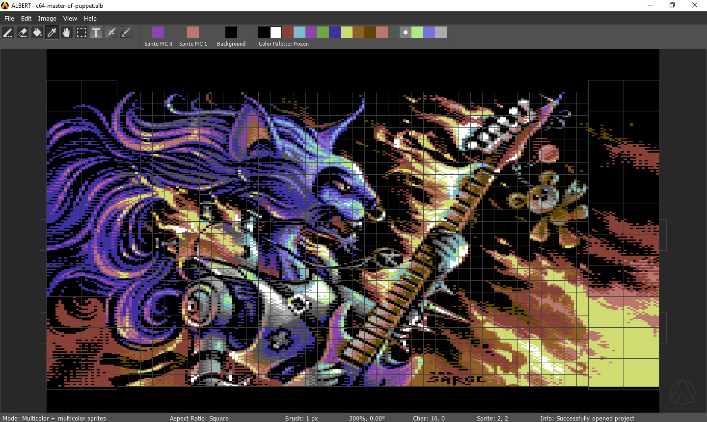 ALBERT: the pixel art editor for extended Commodore 64 images by Luigi Di Fraia